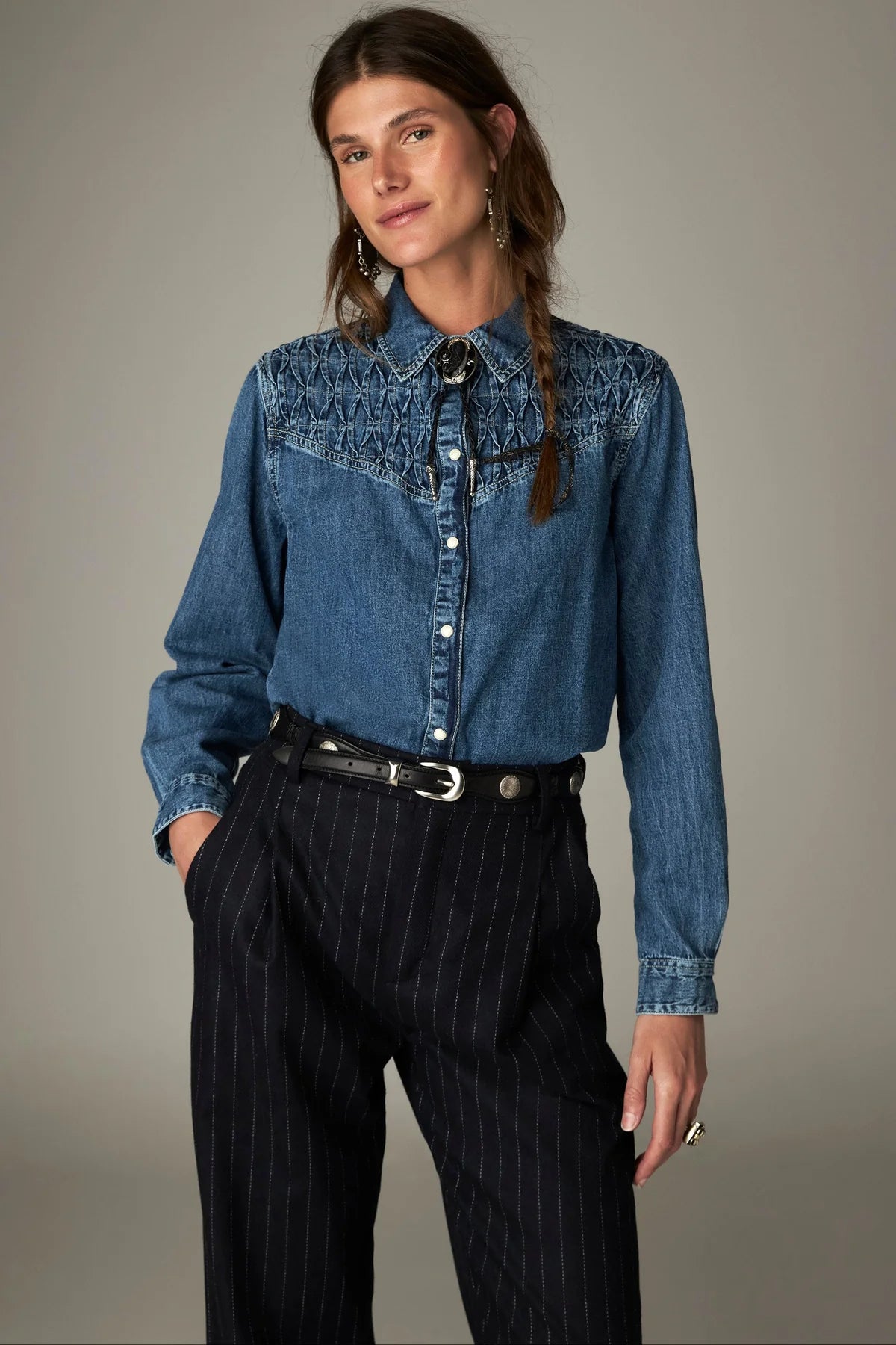 Camisa kudus denim azul