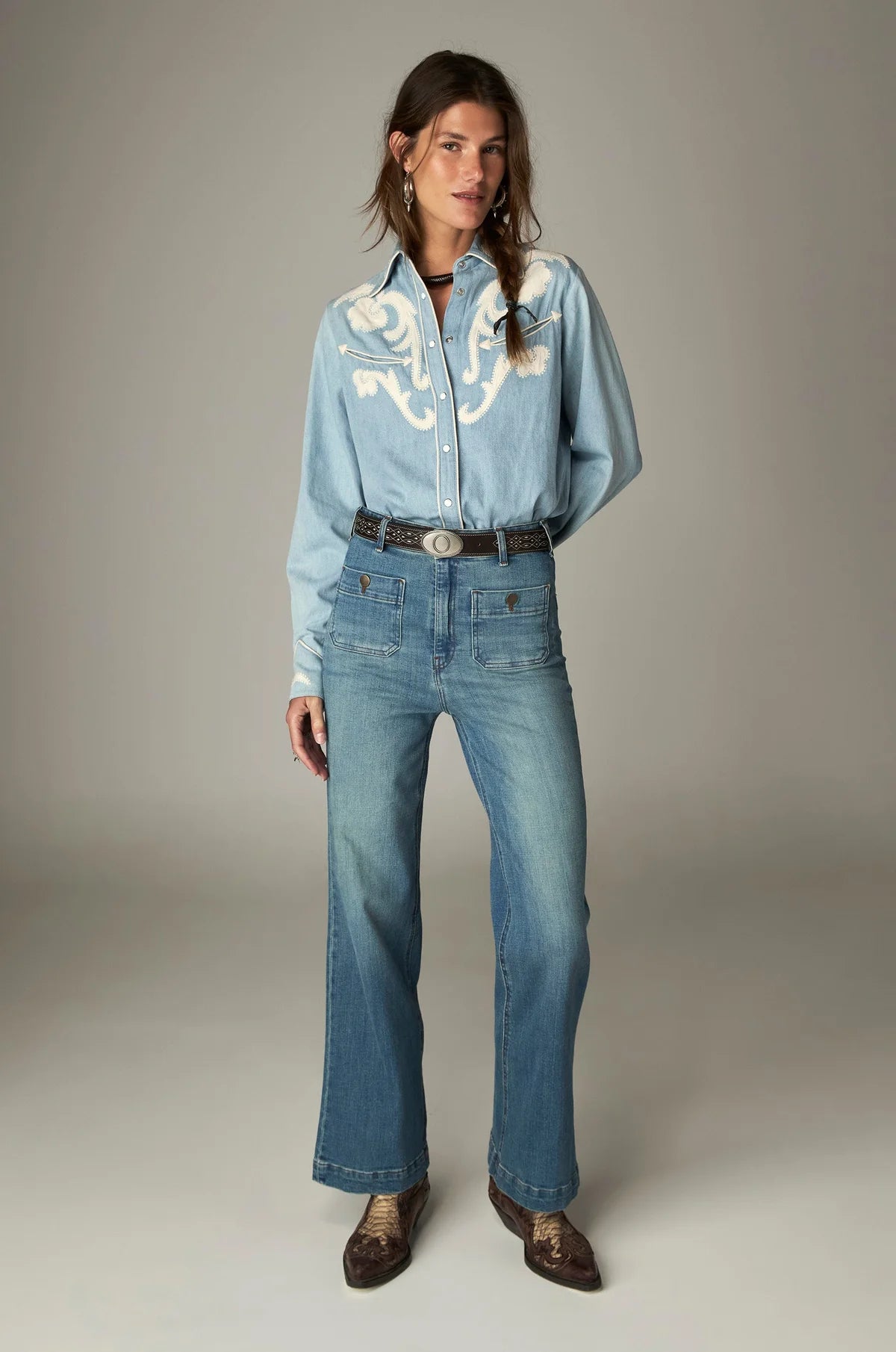 FRANKIE SHIRT BLUE MUSTANG