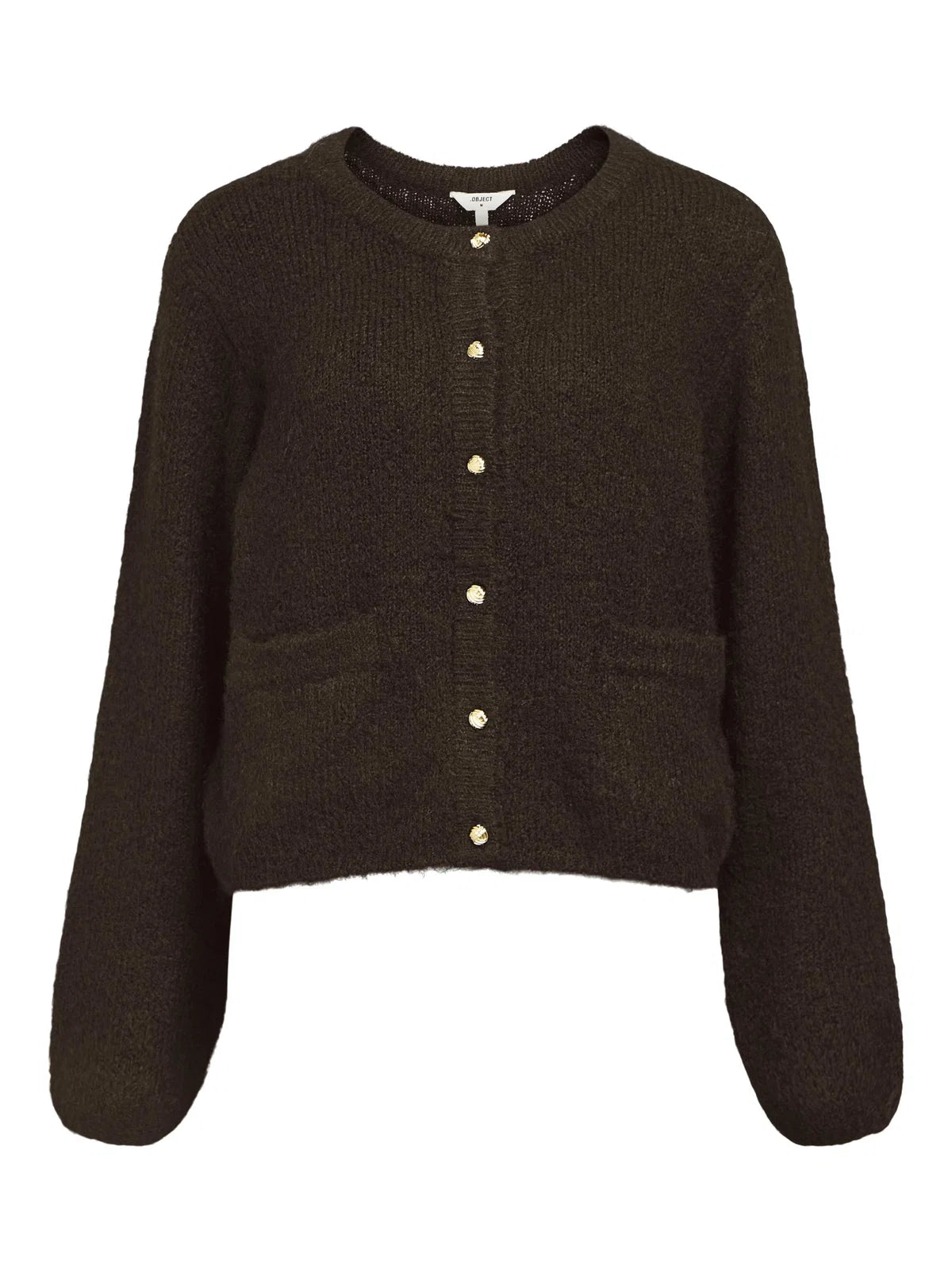 Chaqueta con botones y bolsillos marrón