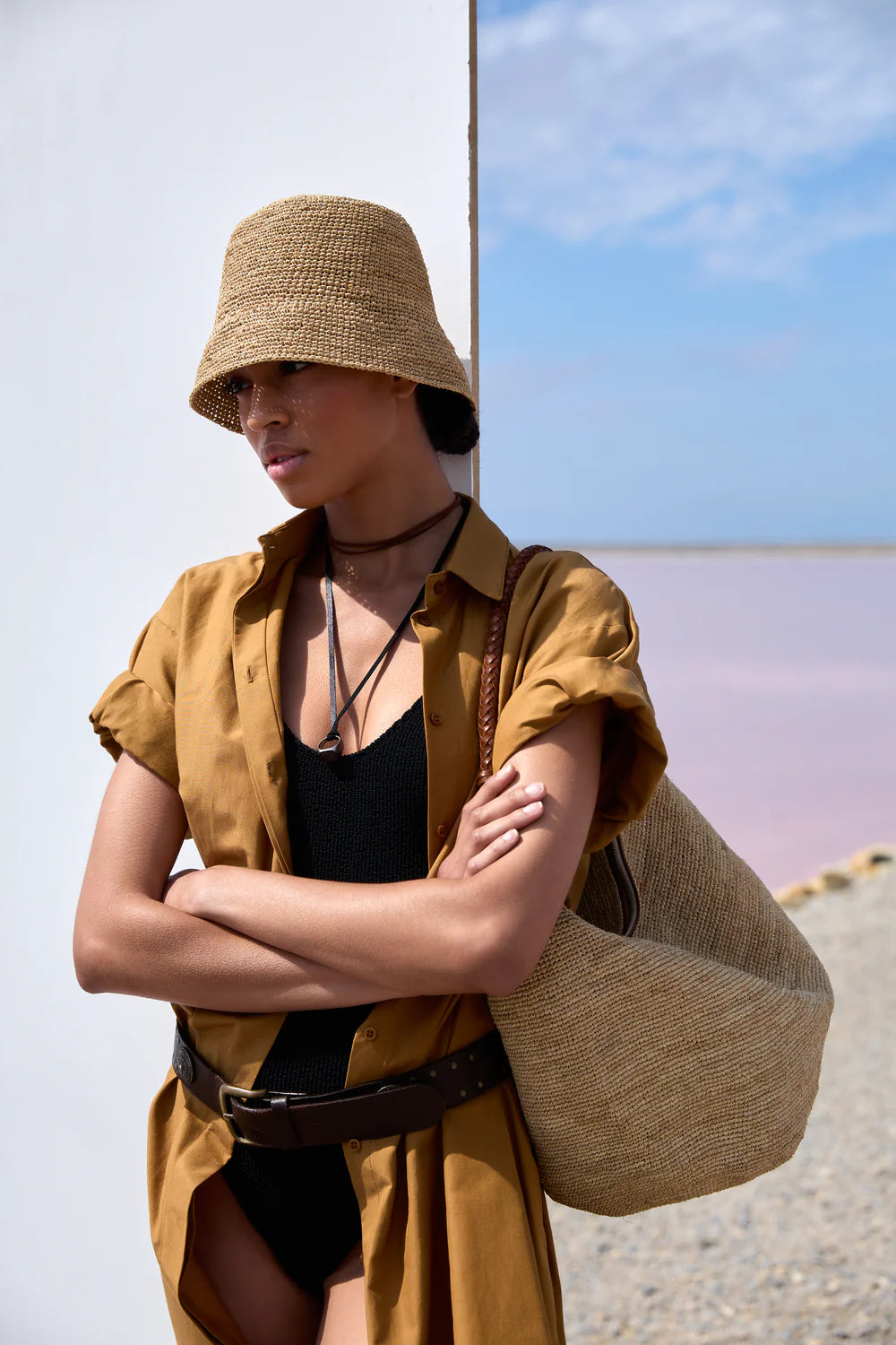 TEA UTOPIA BOLSO HOBO DE RAFIA