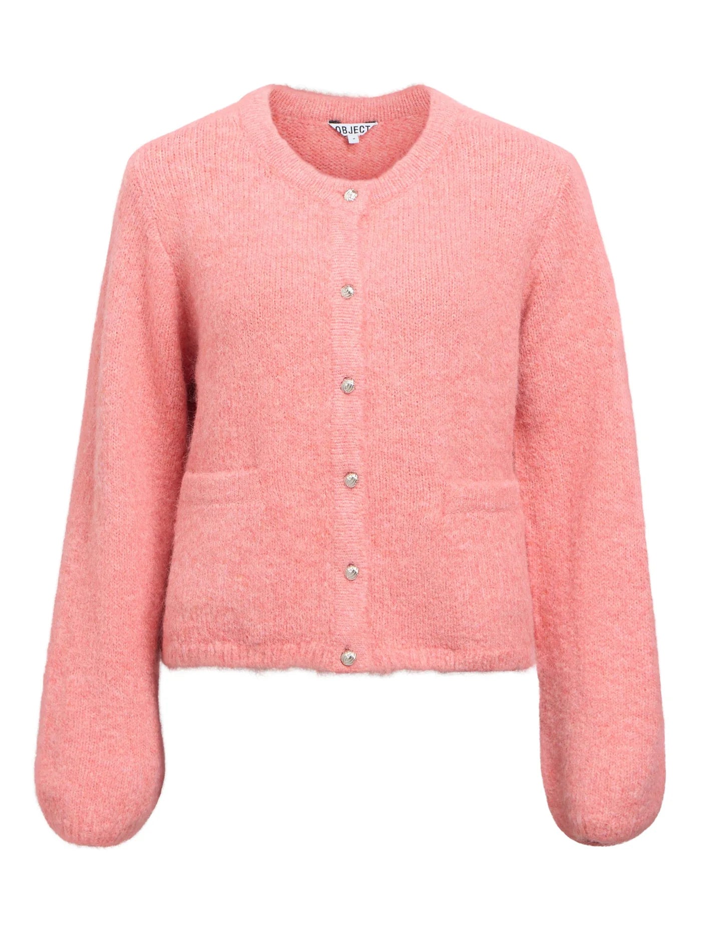 Chaqueta con botones y bolsillos coral