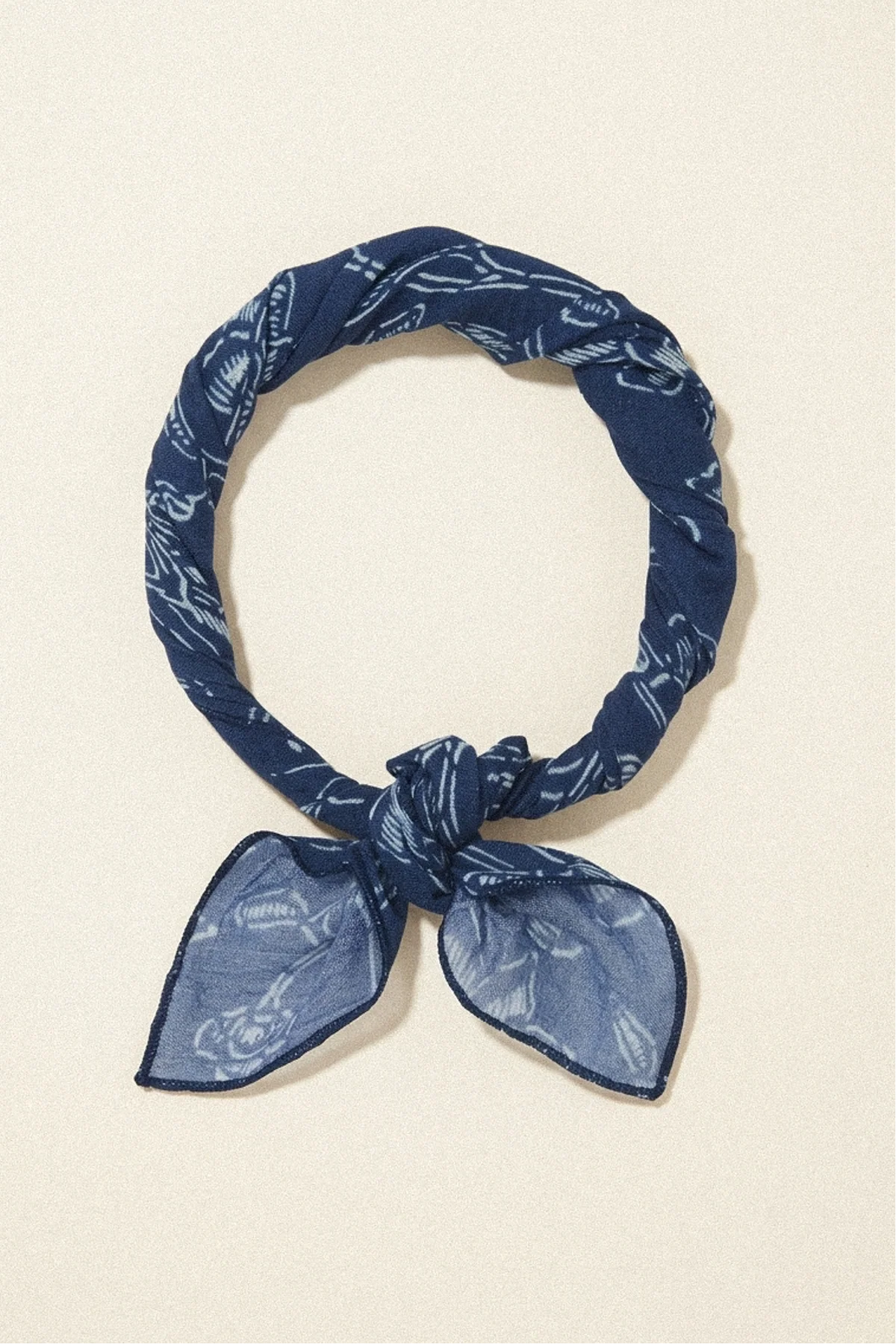 ALLAN SCARF Sakura Indigo