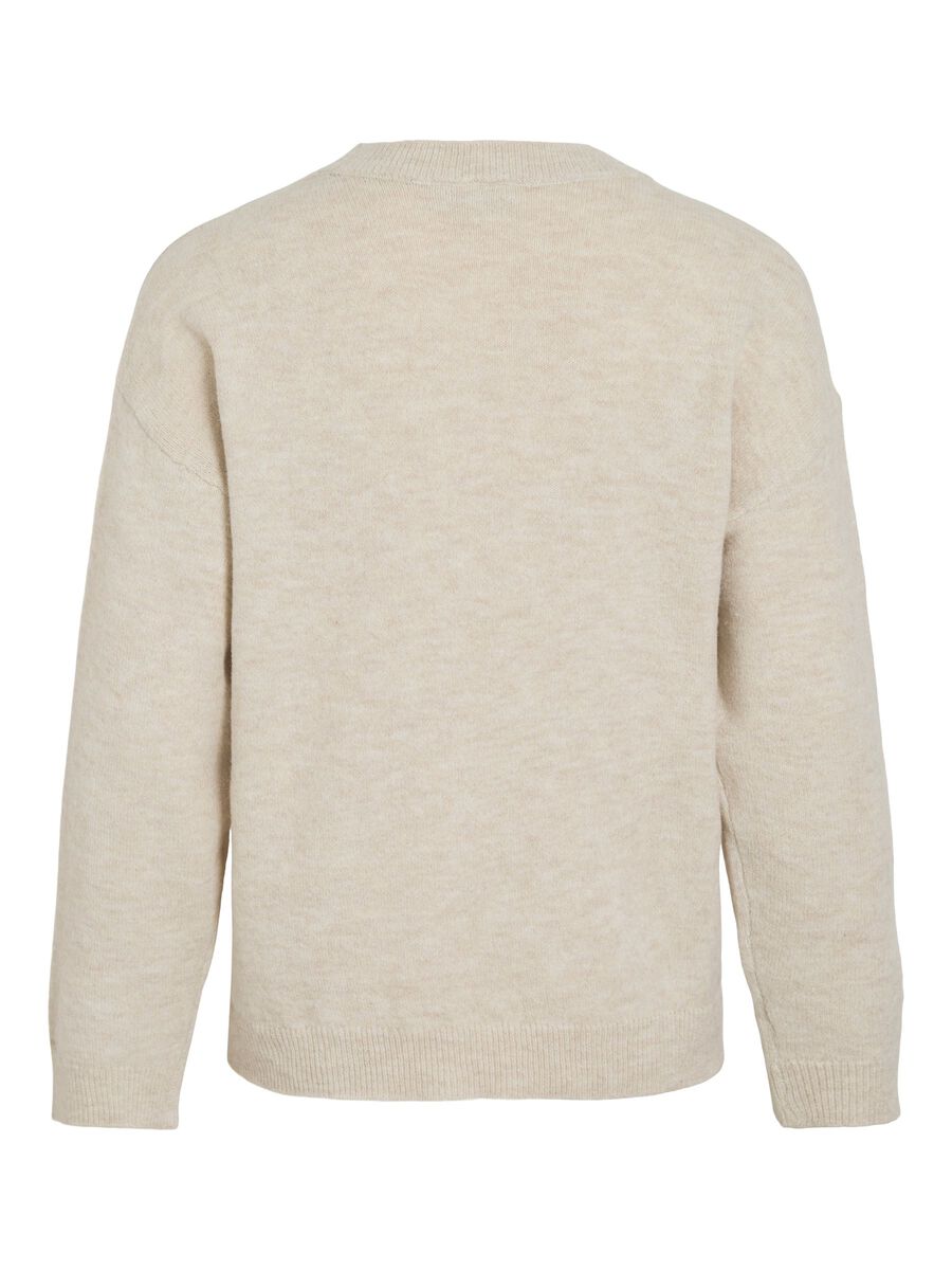 Jersey beige Rocio cuello caja