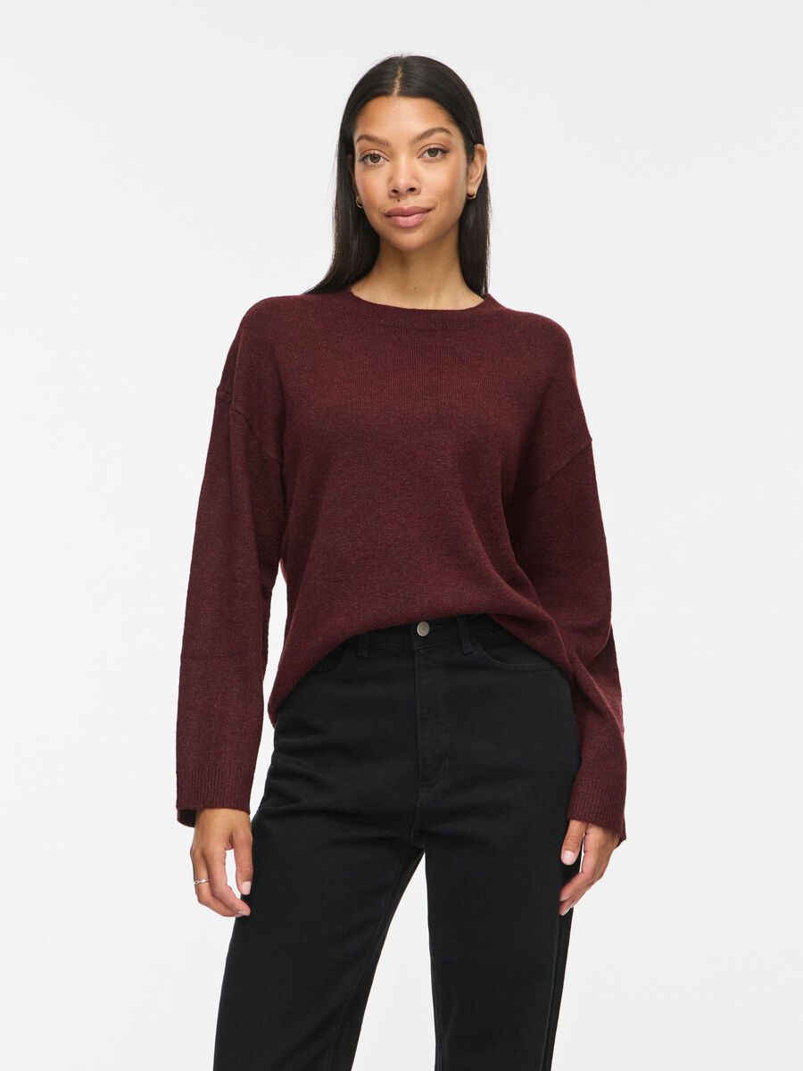 Jersey berenjena Rocio cuello caja