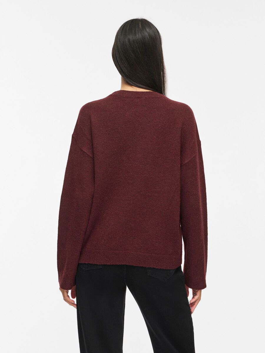 Jersey berenjena Rocio cuello caja
