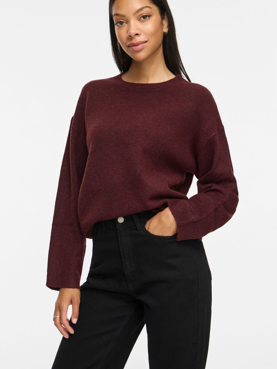 Jersey berenjena Rocio cuello caja