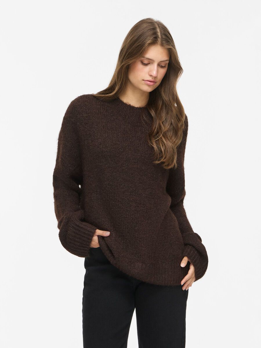 Jersey marrón Paola cuello caja