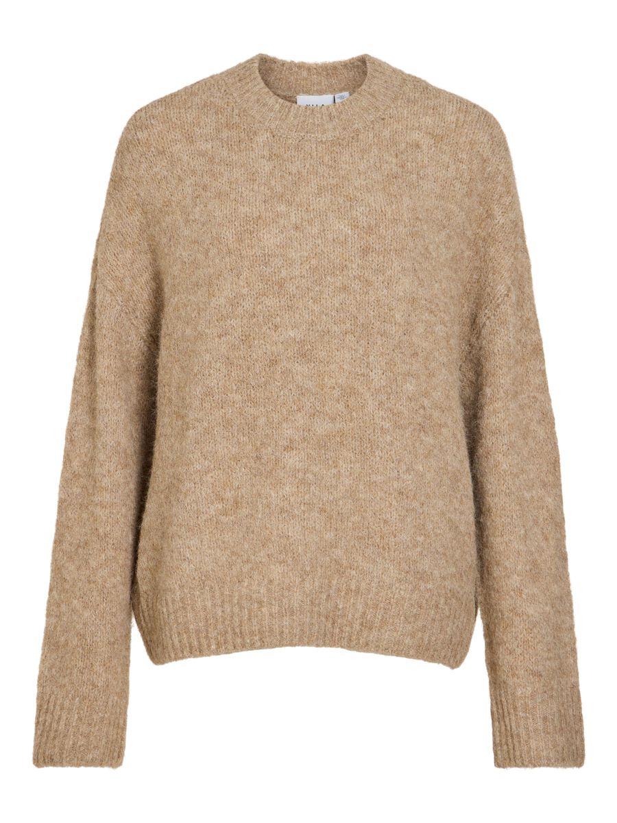 Jersey beige Paola cuello caja