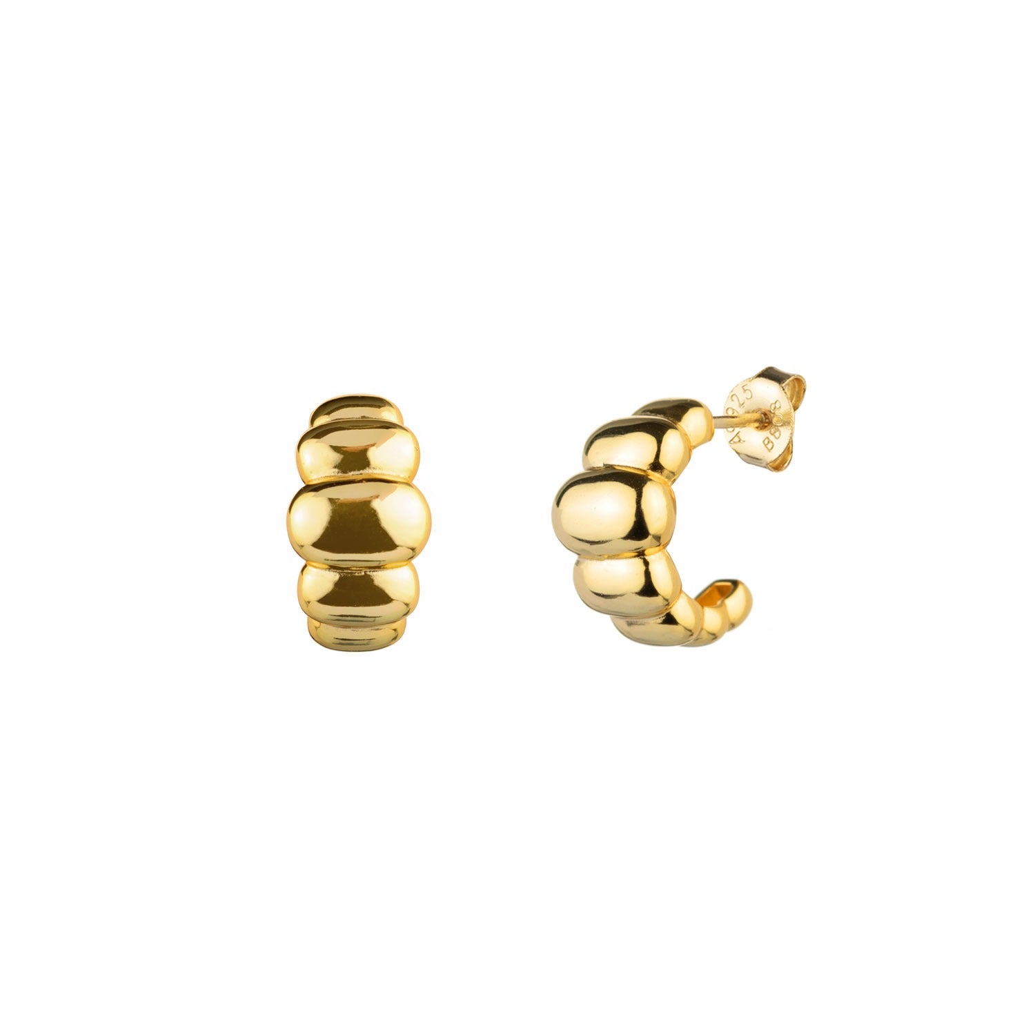 Pendientes semi aro gold