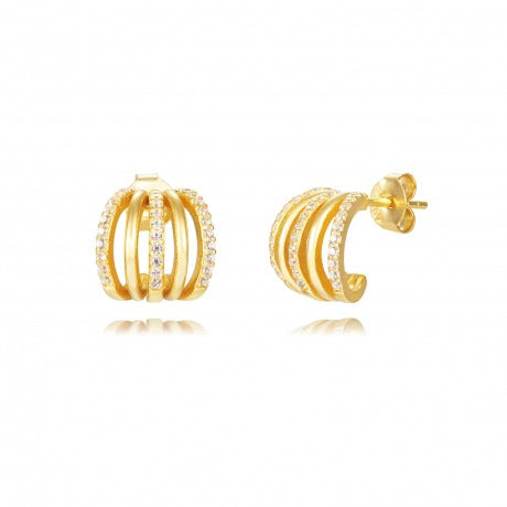 Pendientes aro con circonitas