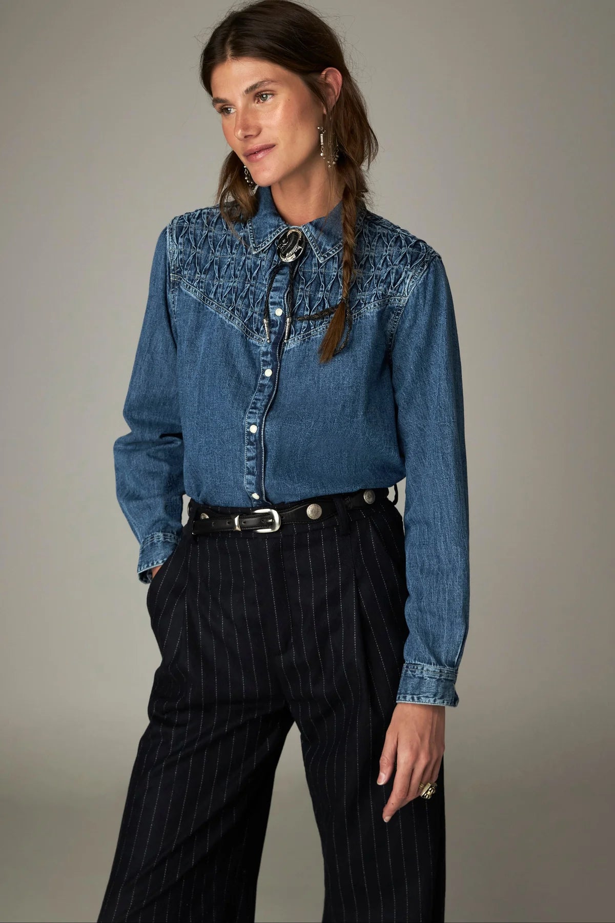Camisa kudus denim azul