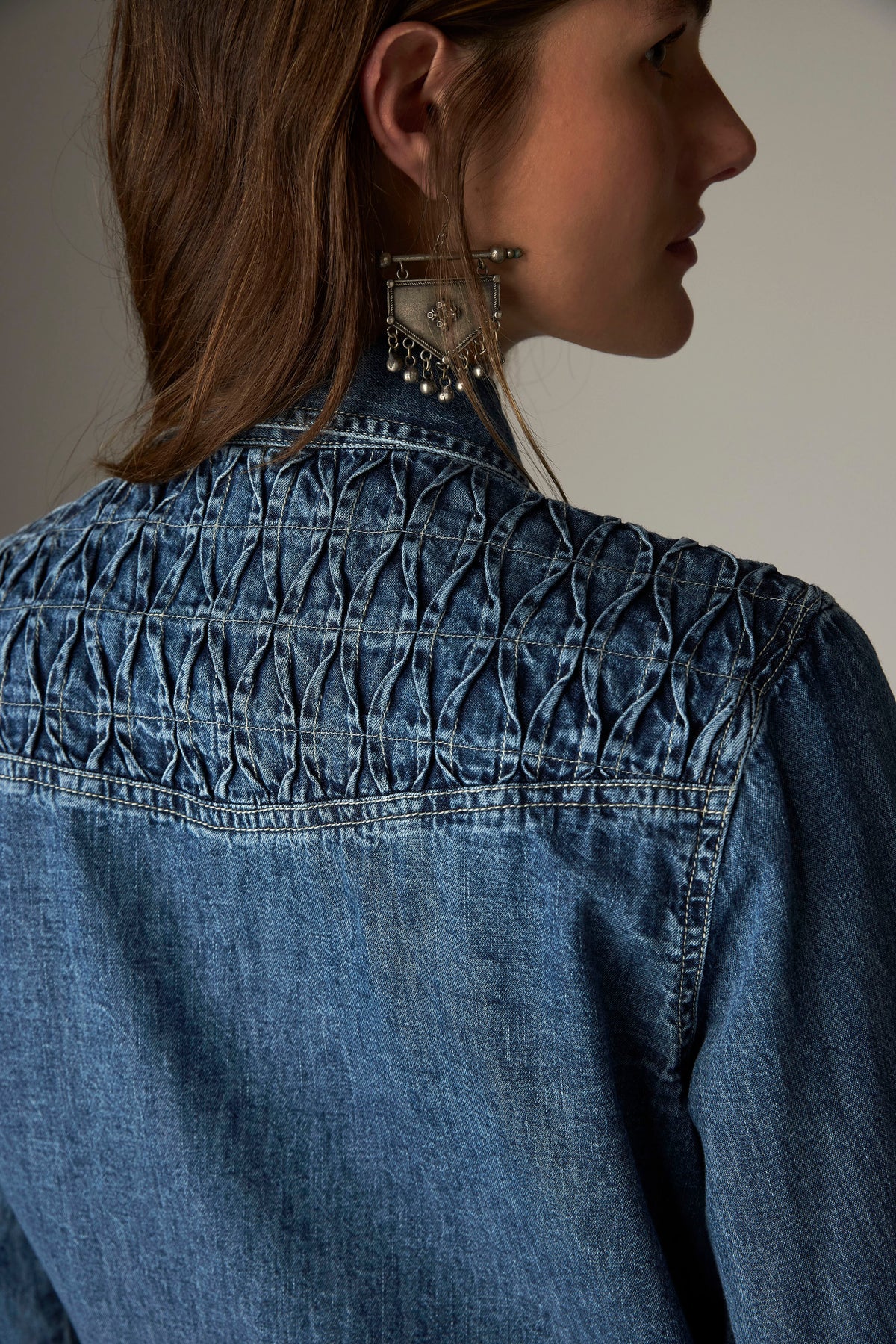 Camisa kudus denim azul