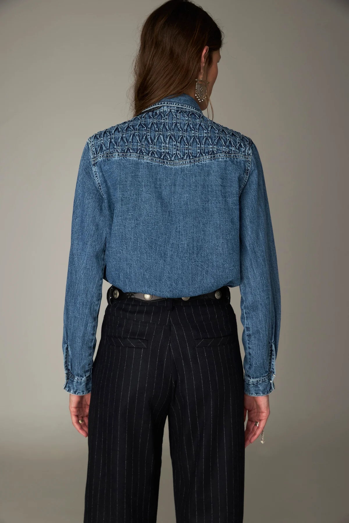 Camisa kudus denim azul