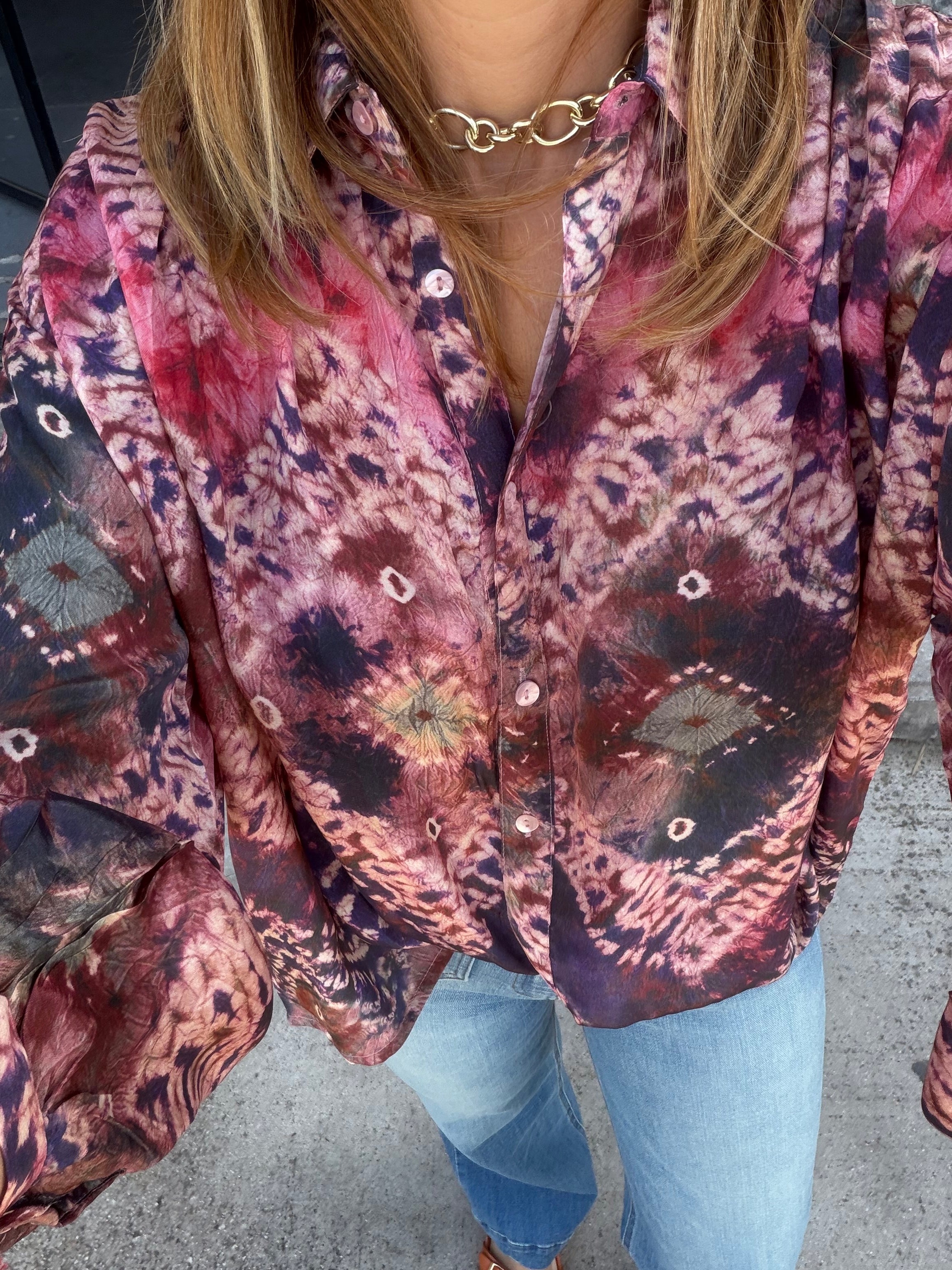 Camisa de Janis arcoíris