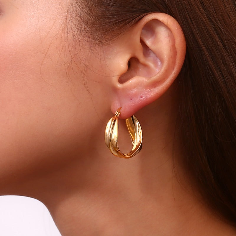Pendientes Safiya gold
