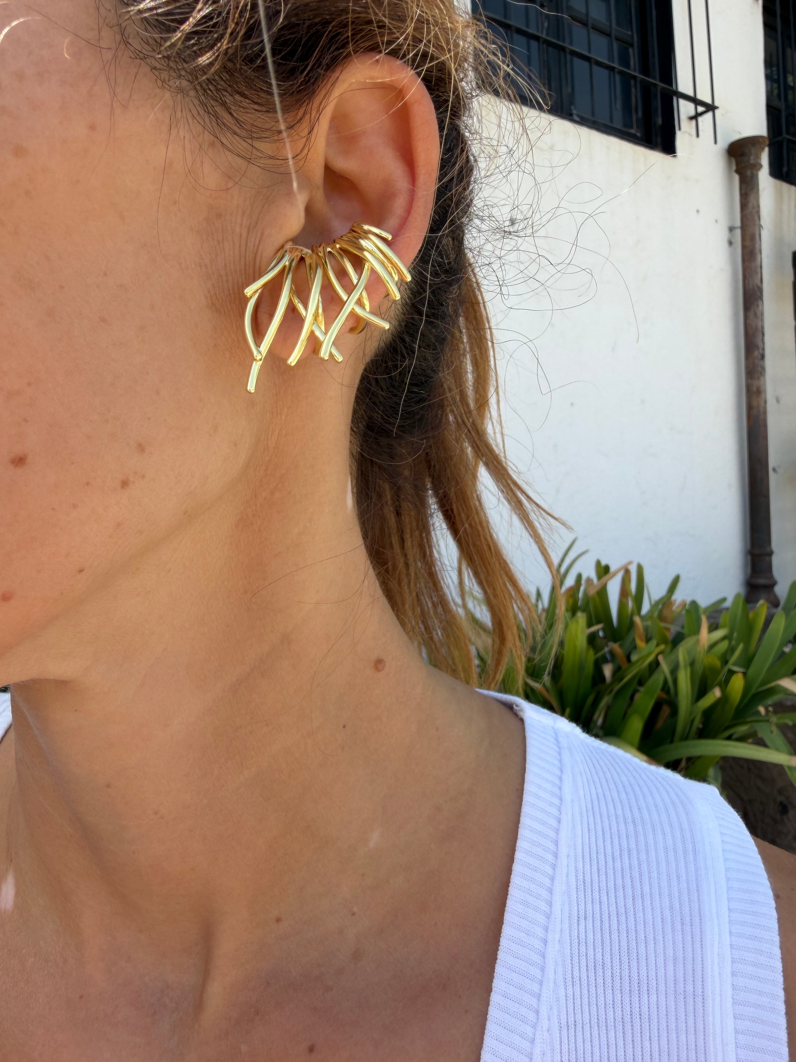 Earcuff de plata trepador