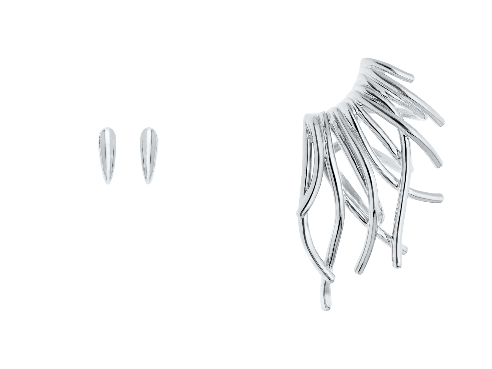 Earcuff de plata trepador