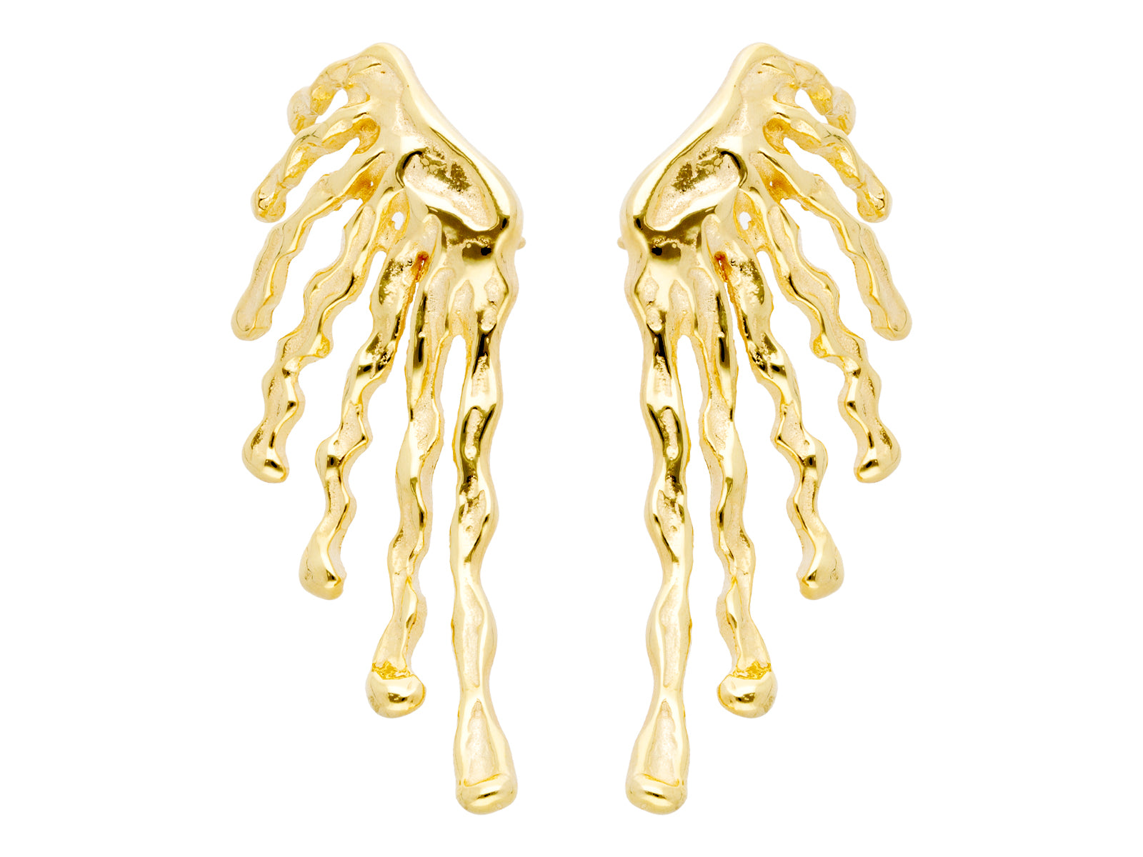 Pendientes de plata trepador largo