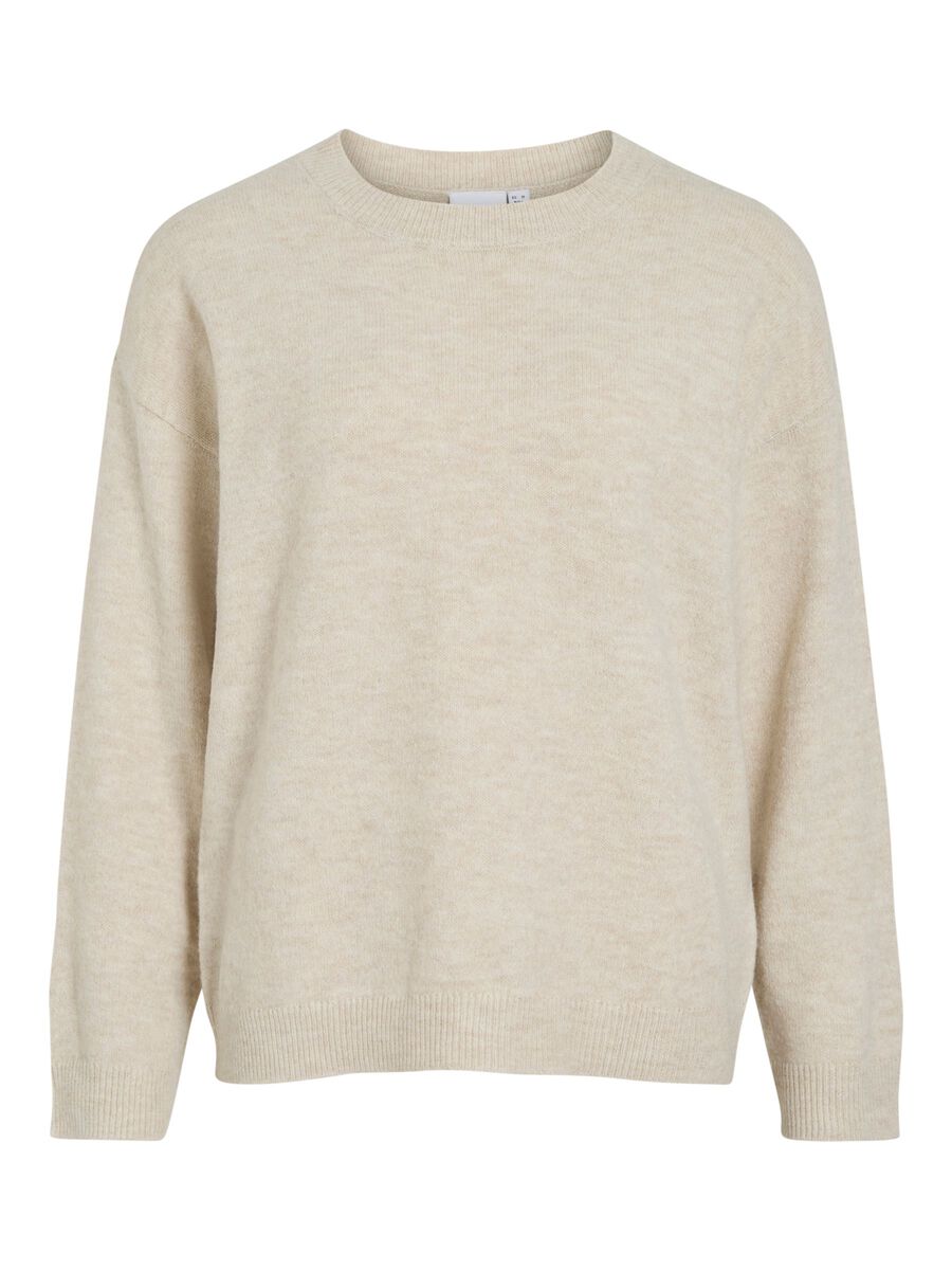 Jersey beige Rocio cuello caja