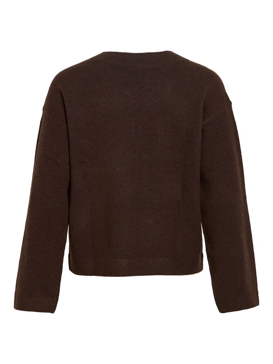 Jersey marrón Pepa cuello pico