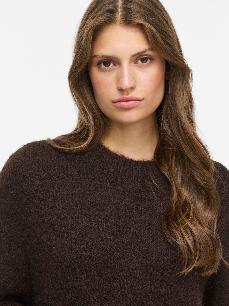 Jersey marrón Paola cuello caja