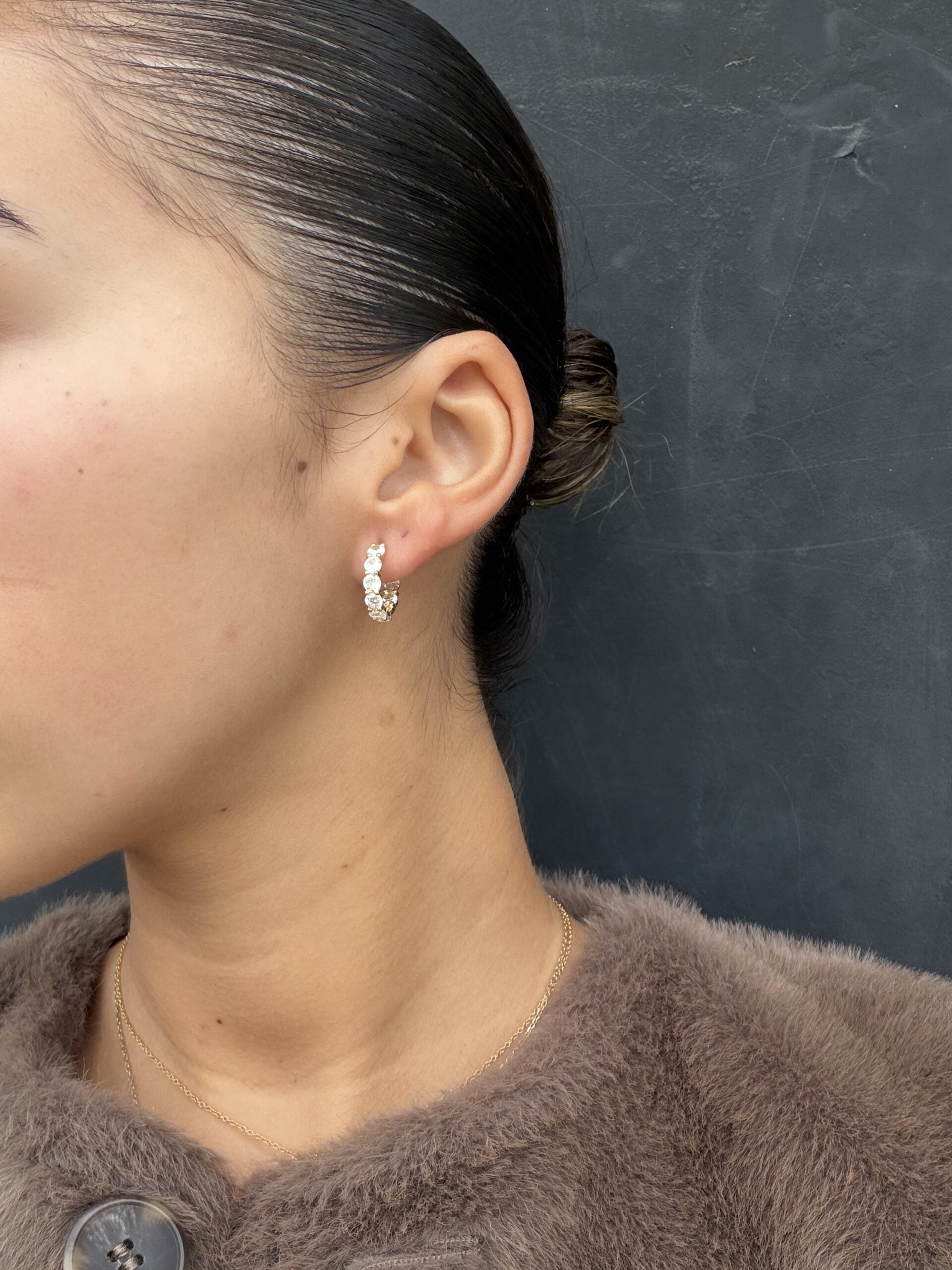 Aros con circonitas blancas