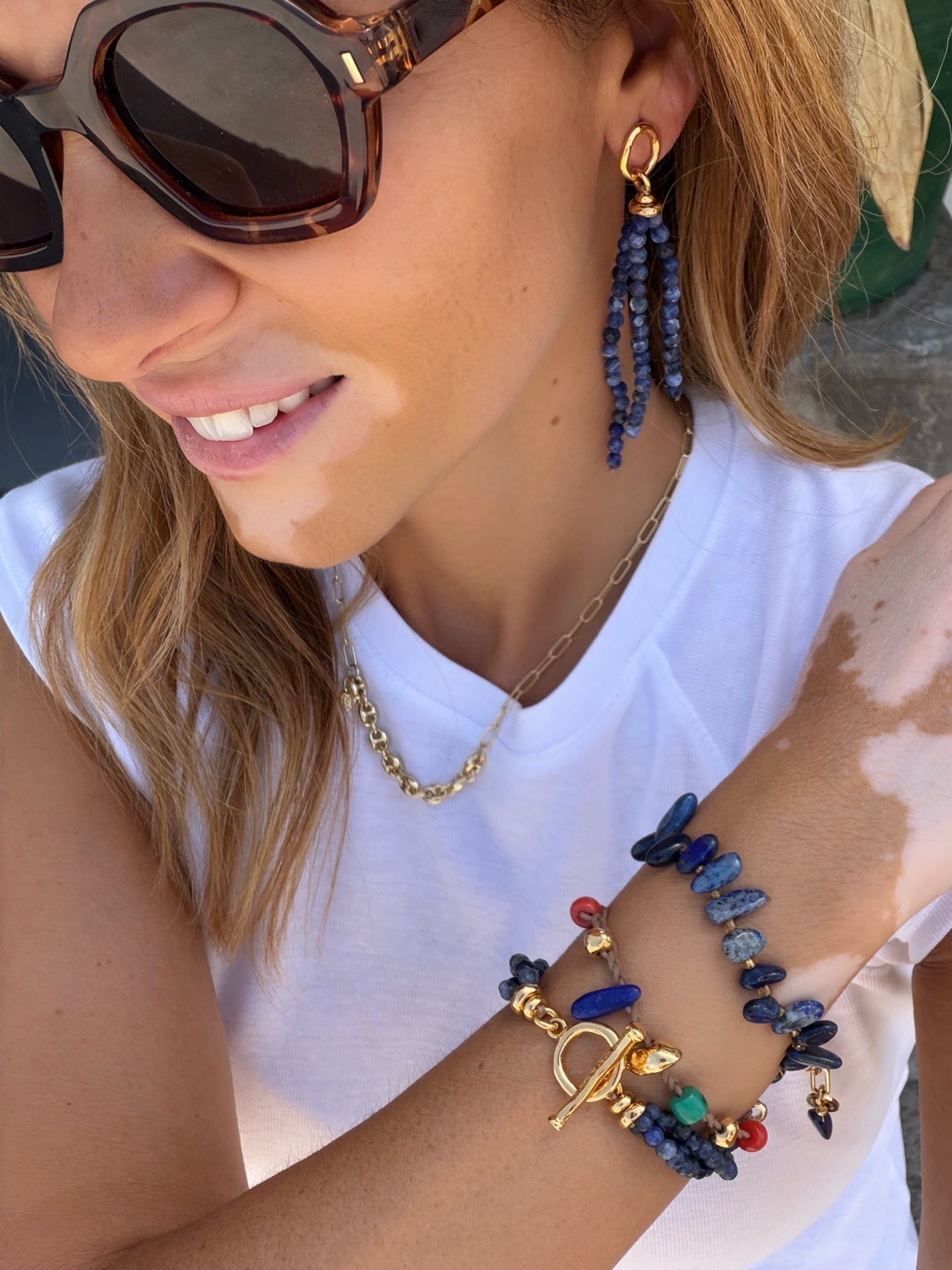 Pendientes con lapislazuli