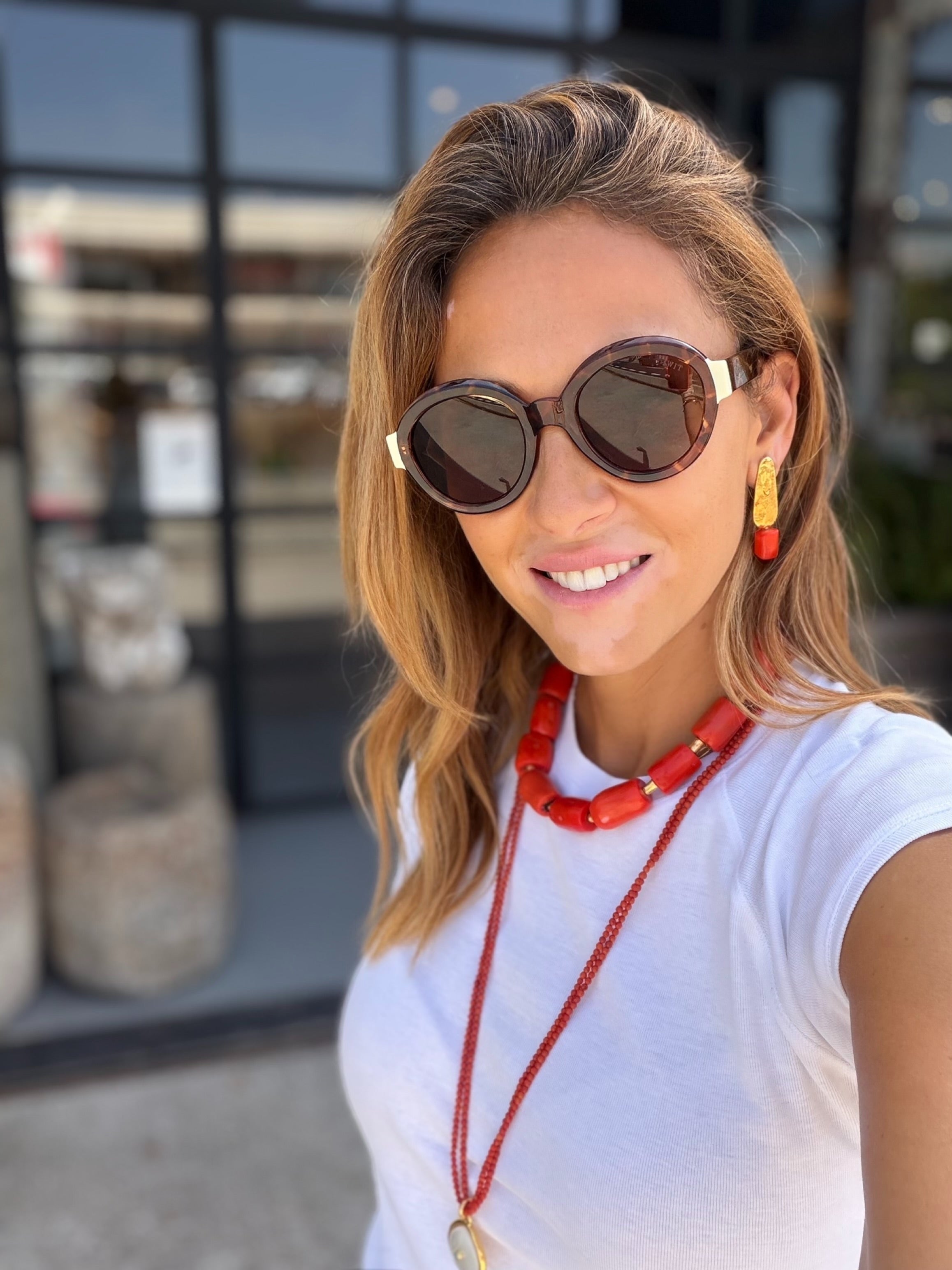 Pendientes con coral