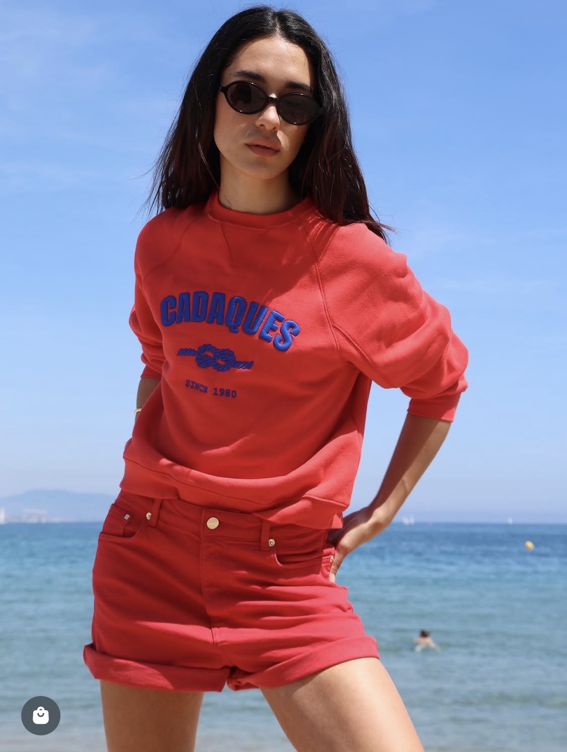 Sudadera Cadaqués oversize rojo