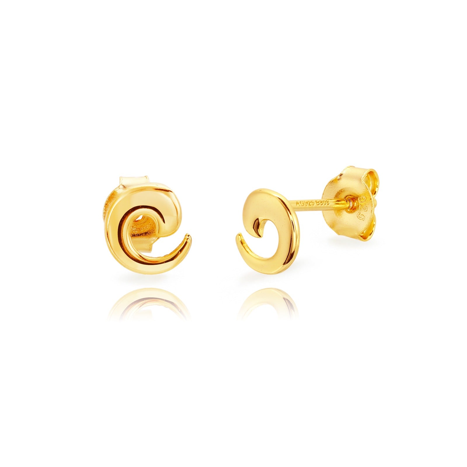 Pendientes Sandy bañados en oro