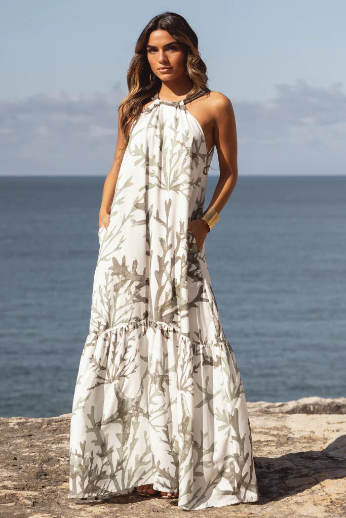 Chloe dress sea garden