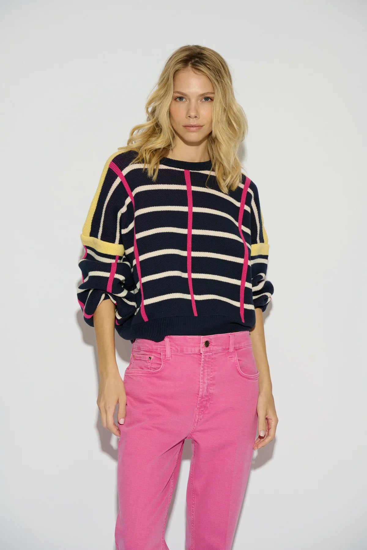 JERSEY RAFAELA OVERSIZE CUELLO REDONDO NAVY